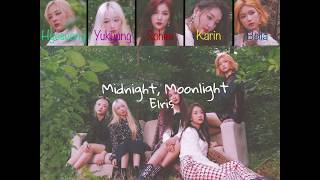 Elris Midnight, Moonlight color coded lyrics