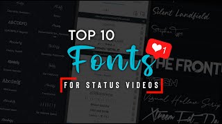 Download lagu 10 Font Terbaik untuk Video Status | Font Terbaik untuk Editing | Unduh Font Gratis Terbaik 2021 | CreativeRaj mp3