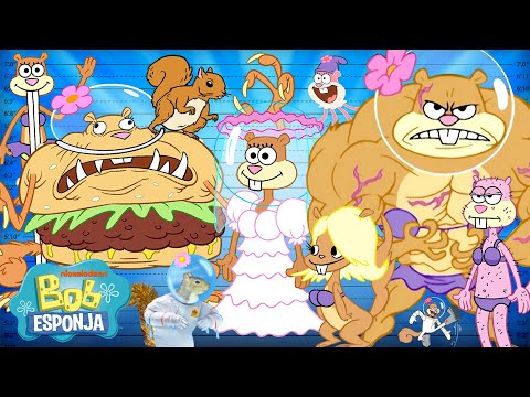 Bob Esponja | ¡Ranking de tamaños de Arenita! 📏 | Bob Esponja en Español