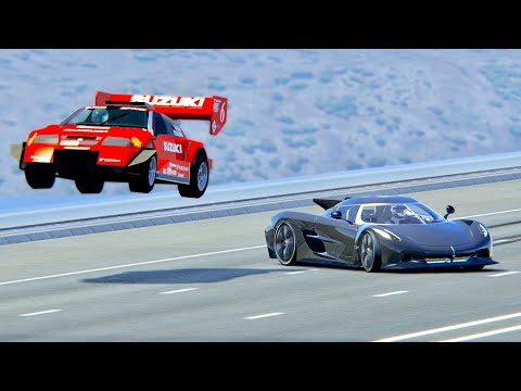 Koenigsegg Jesko Absolut vs Suzuki Escudo Pikes Peak - Drag Race 20 KM