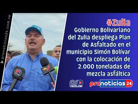 Gobierno del Zulia despliega Plan de Asfaltado en Bolívar con 2.000 toneladas de mezcla asfáltica