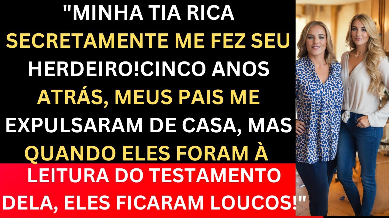 MINHA TIA RICA SECRETAMENTE ME FEZ SEU HERDEIRO!CINCO ANOS ATRÁS, MEUS PAIS ME EXPULSARAM DE CASA,