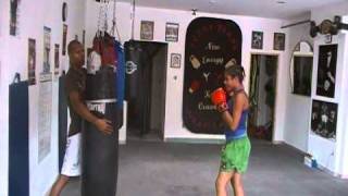 preview picture of video 'Aleah's Muay Thai Kickboxing Training part2'