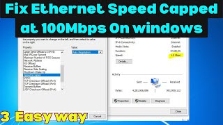 Fix Ethernet Speed Capped at 100Mbps On windows. || 2023