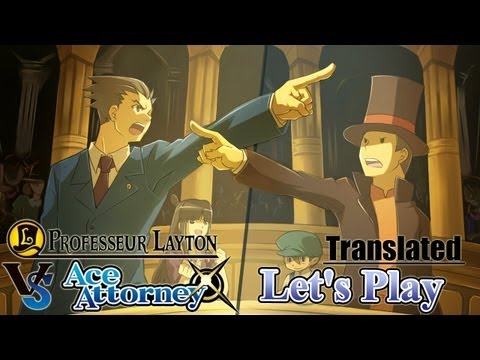 Let's Play Part 1 Professor Layton vs. Ace Attorney (Translated)