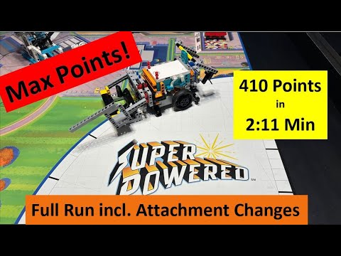 MAX POINTS (410 Points) in 2:11 min. 2022-2023 FLL SUPERPOWERED Full Match Solution