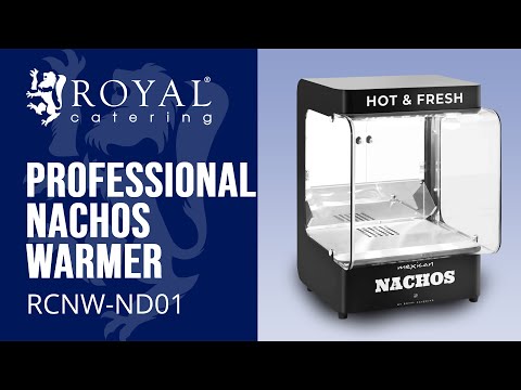 video - Ohřívač na nachos - moderní design - 99 l - 50–60 °C - černý - Royal Catering