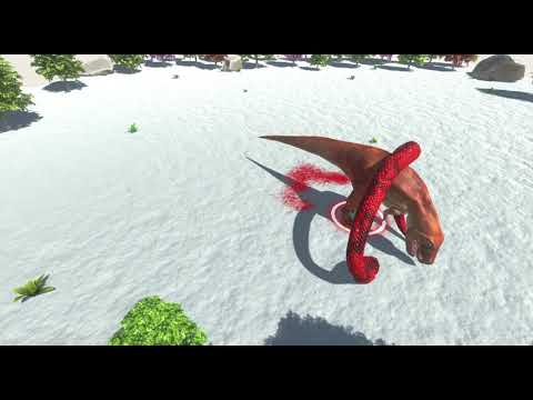 animal revolt battle simulator titanoboa vs dinosaur t rex funny moment #74