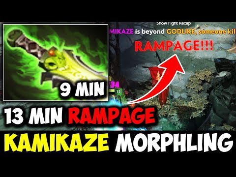 Kamikaze Insane Morphling - WTF 9min Ethereal Blade 13 Min Rampage Dota 2