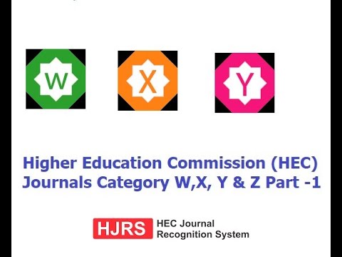 Higher Education Commission (HEC) Pakistan Journals Category W,X, Y & Z ...