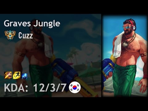 Graves Jungle vs Gragas - Cuzz - KR Challenger Patch 7.2