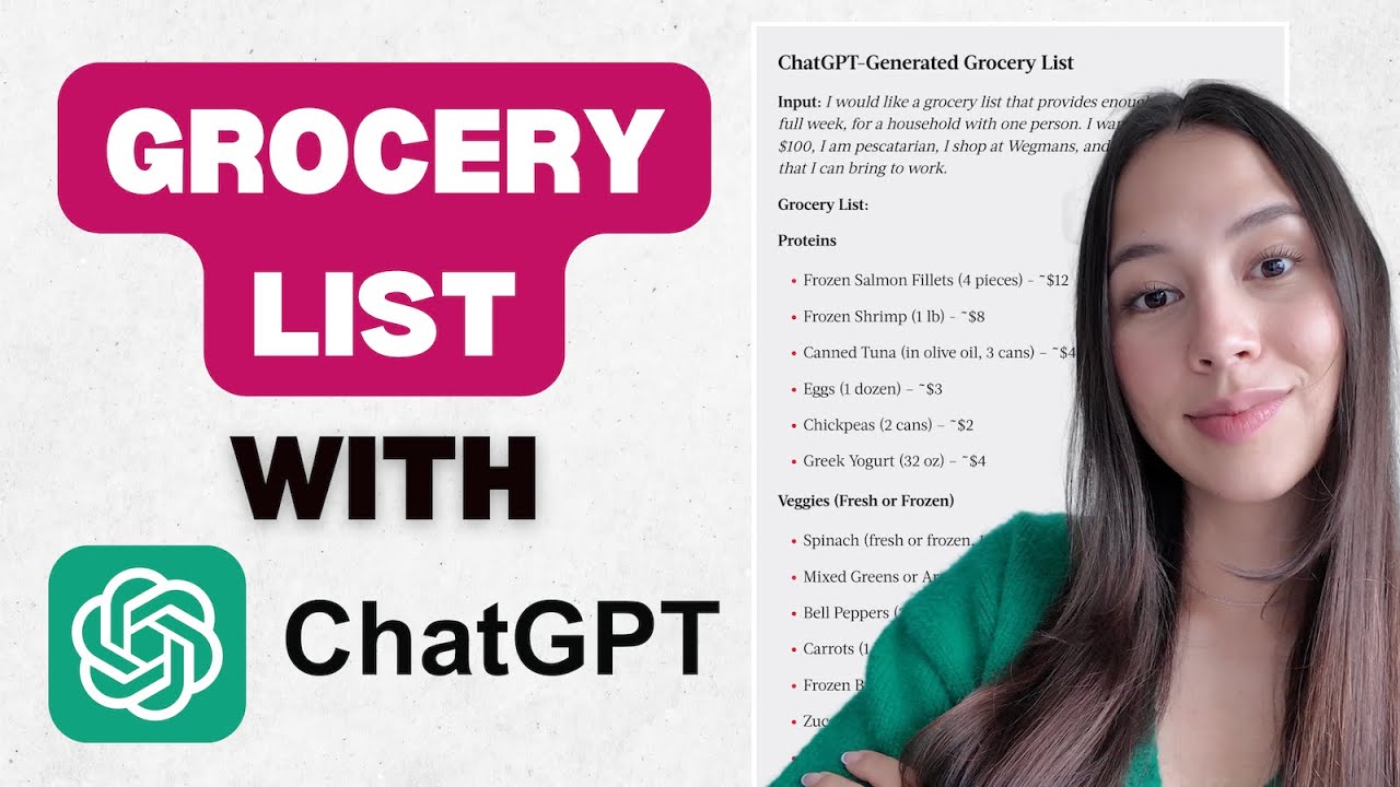 How to Create a Grocery List with ChatGPT (Meal Planning Made Easy!)