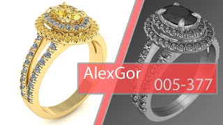 Elegant Oval Halo Diamond 005 377