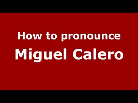 How to pronounce Miguel Calero (Colombian Spanish/Colombia)  - PronounceNames.com