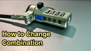 How to change combination on Kensington laptop locks.