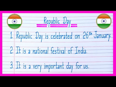 10 Lines On Republic Day in English | Essay On Republic Day | 26 January Essay in English
