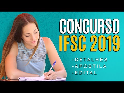 Concurso IFSC 2019 - Edital, Inscrição e Apostilas