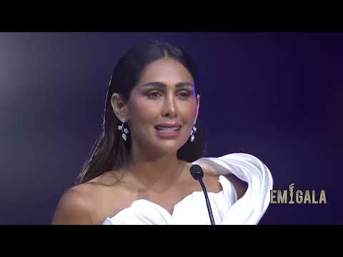 Actress Enjy Kiwan delivers an inspiring opening monologue at The EMIGALA 2023