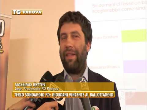 TG PADOVA (12/04/2017) - TERZO SONDAGGIO PD: GIORDANI VINCENTE AL BALLOTTAGGIO