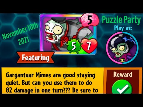 PvZ Heroes - Puzzle Party - November 10th 2021 - Daily Challenge Solution (Day 2)
