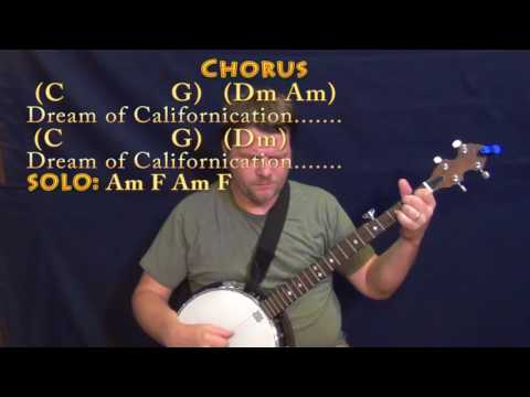 Californication (RHCP) Banjo Cover Lesson in Am with Chords/Lyrics
