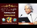 Formula For World Peace Dr APJ Abdul Kalam Speech Interaction With Students