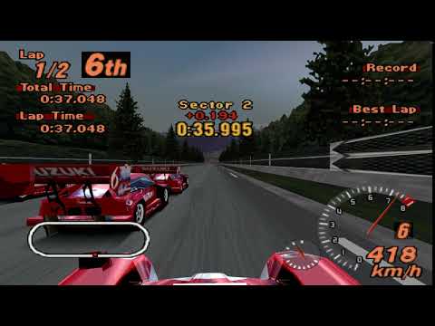 Gran Turismo 2 - Toyota GT-One '99 Vs 5 Suzuki Escudo - Test Course - Duckstation - 60 fps