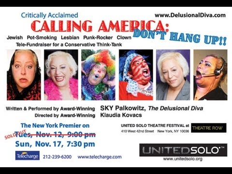 CALLING AMERICA: DON'T HANG UP!! at Theatre Row NYC NOV 12 (SOLD OUT) & 17th!