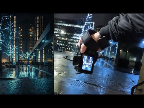 Rainy London POV street photography at night [Fujifilm XH-1]
