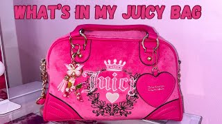 What's In My Juicy Couture Heritage Bowlers Bag 💖