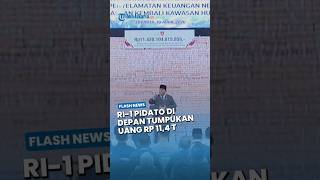 Momen RI-1 Pidato di Depan Uang Rp11,4 Triliun, Hasil Sitaan Satgas PKH Sikat Mafia Hutan