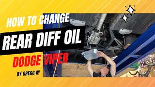2003-2006 Dodge Viper Differential: Diagnosing Noises, Clunks, and