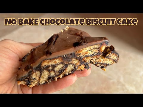 No Bake Chocolate Biscuit Cake Recipe | Cake Without Oven