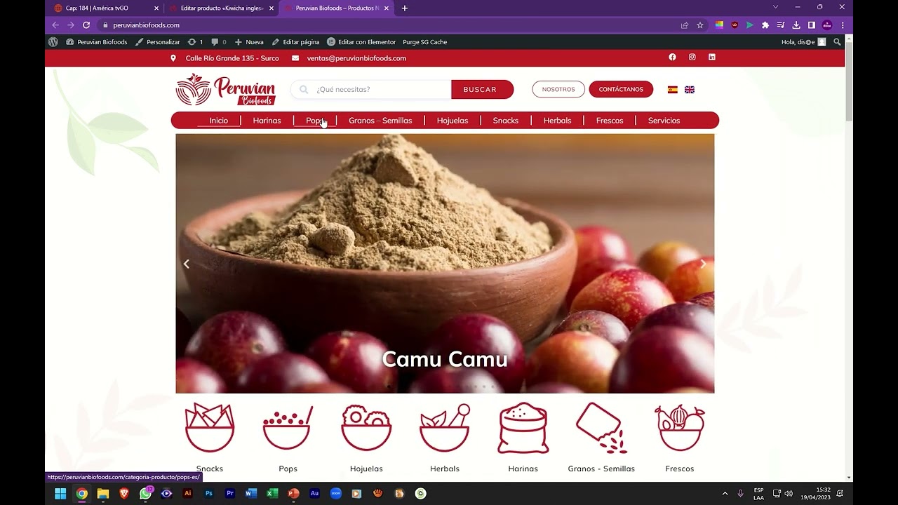 Peruvian Biofoods - Edición de web
