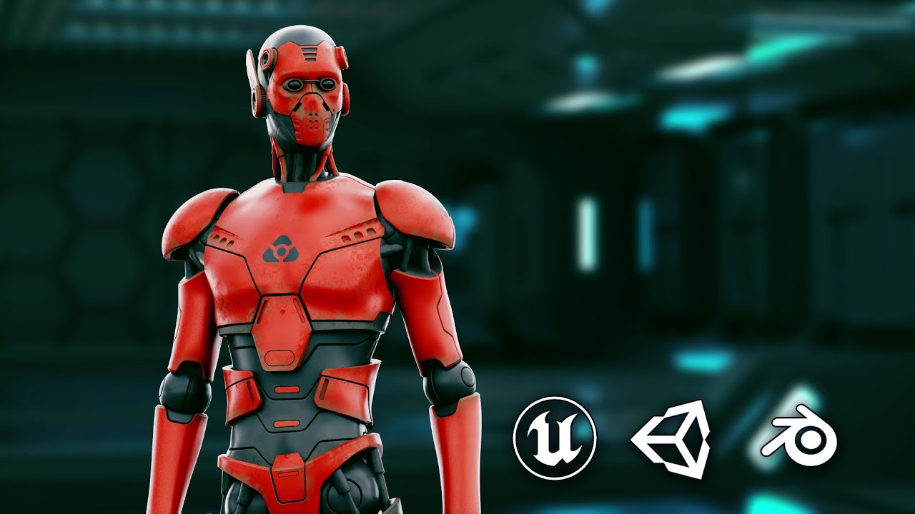 CYBORGTOPIA B-21 Auto-Rig Pro Rigged For Mixamo Unreal Engine Unity 3D Model