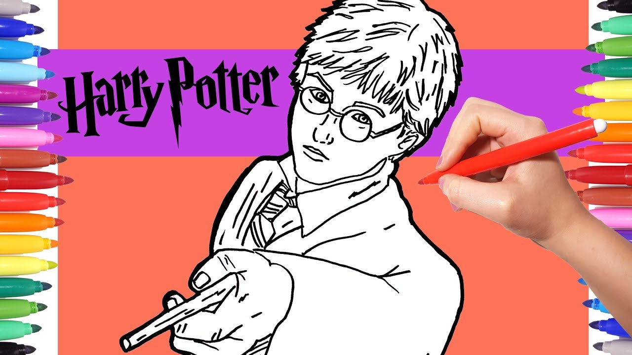 Harry Potter Coloring Pages | Watch How to Draw Harry Potter | Harry Potter Coloring Book