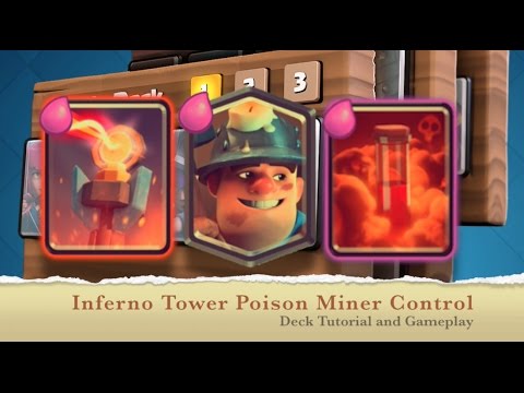 Inferno Tower Poison Miner Control Deck - a fast cycle control deck with skills