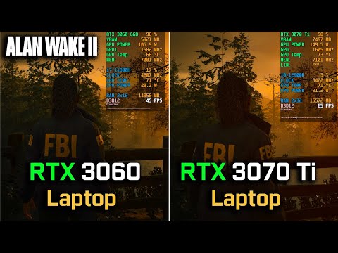 Alan Wake 2 - RTX 3060 vs RTX 3070 Ti Gaming Laptop - How Big is the Difference?