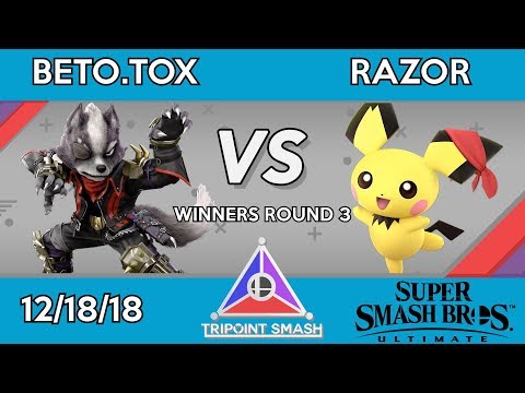 Tripoint Smash 39 - Winners Round 3 - Razor (Pichu) Vs. Beto.Tox (Wolf)