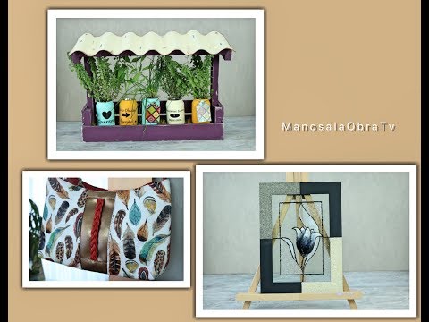 ManosalaObraTv 2018 Programa 19  Pintar Madera - Renovar Cuero - Granoulage - Imitación Vitreaux