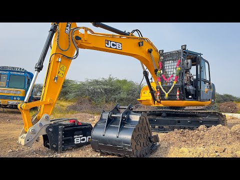 New JCB 145 Excavator with Pooja and First Day Working New Bridge Foundation from Start to Finish
