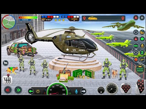 US Army Vehicle Truck Transport Simulator - Army Car Jeep Motorcycle Ship Transport - Gameplay