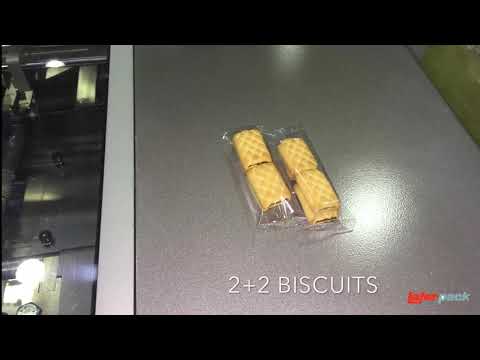 Laferpack Fast, packaging machine for overlapping cookies / Confezionatrice per biscotti ripieni