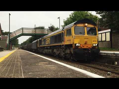 GBRf 66714 Cromer Lifeboat powers 6M76 Llanwrern Exchange Sdgs to Dee Marsh steels through Hawarden