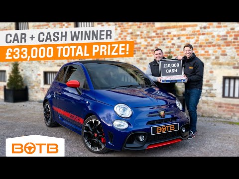 BEST HUSBAND EVER! Leam Moulder Wins Abarth 595 + £10,000 Cash | BOTB Midweek Car Winner