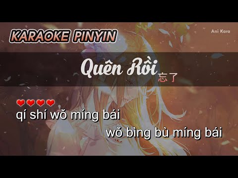 Quên Rồi【KARAOKE】忘了「Pinyin Lyrics」- Chu Lâm Phong | 周林枫