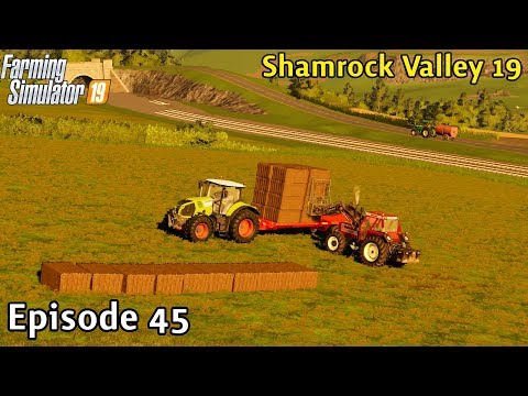 Farming Simulator 19 Timelapse - Shamrock Valley 19 Ep 45 CLEARING BALES
