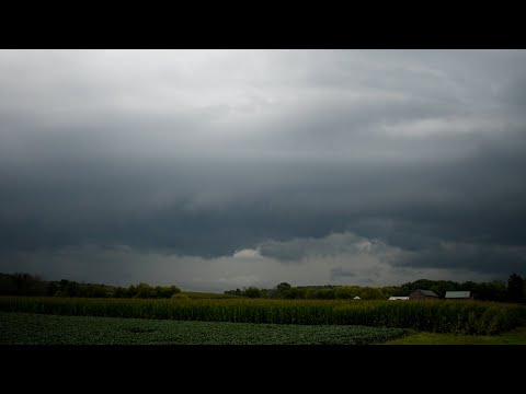 Powerful Winds with Severe Thunderstorm - Strong Squall Line in Watertown, WI - 8/10/21