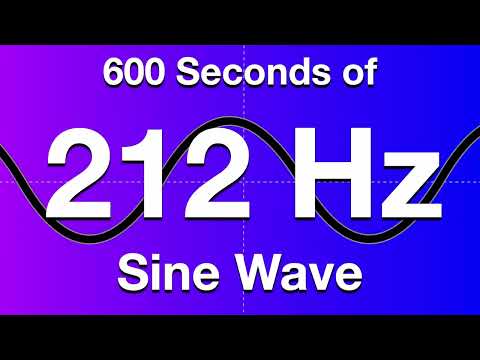 212Hz Sine Wave Test Tone - 600 Seconds (10 Minutes)