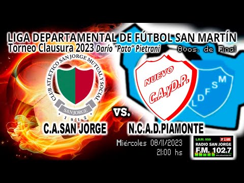 231108 TLDFSM 1era Clausura "Darío Pietrani" 8vos de Final - C.A.San Jorge vs N.C.A.D.Piamonte